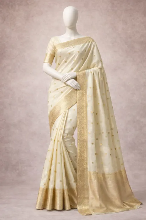  Royal Zari Weave Organza Saree